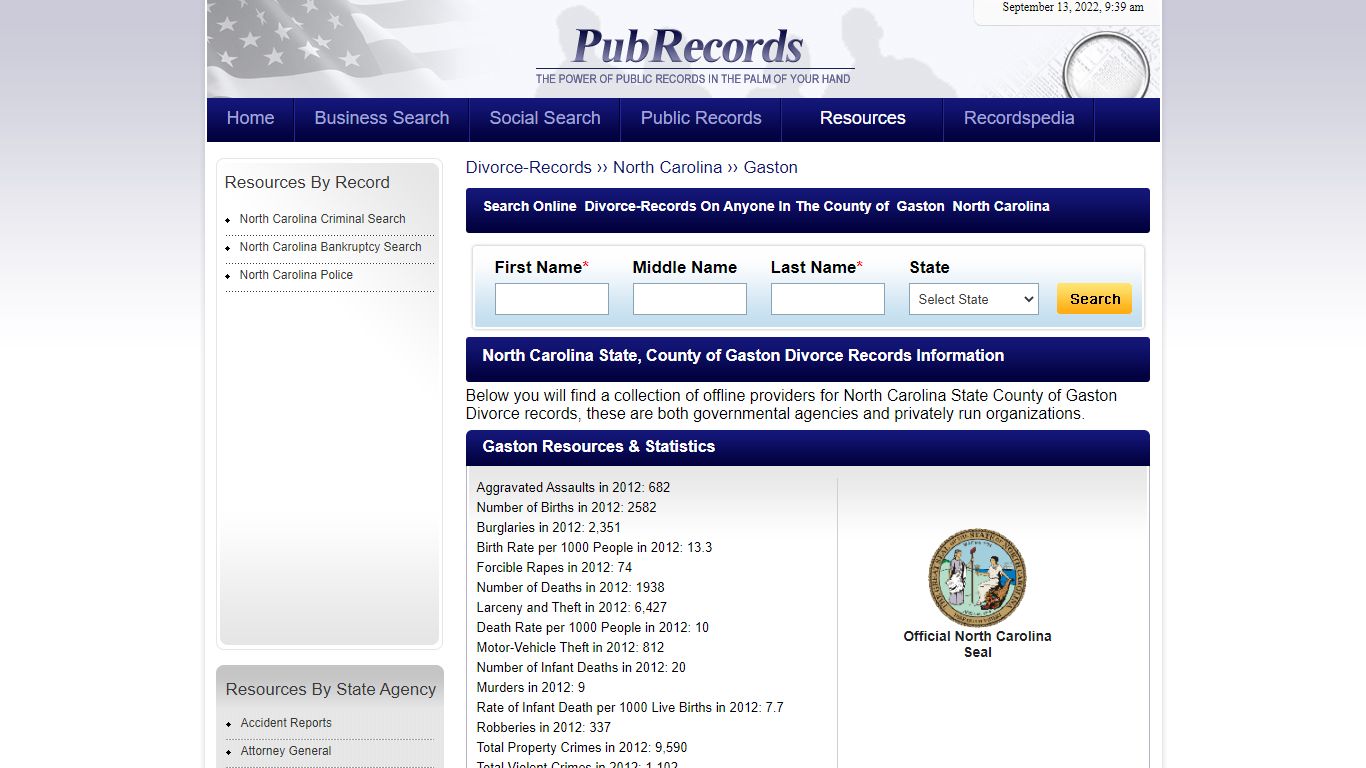 Gaston County, North Carolina Divorce Records - Pubrecords.com